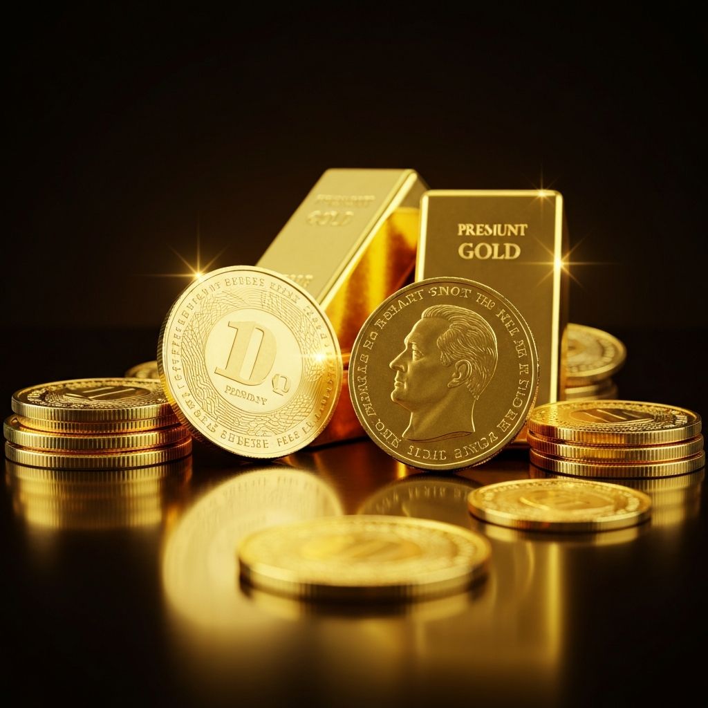 Gold Coins and Investment Bars